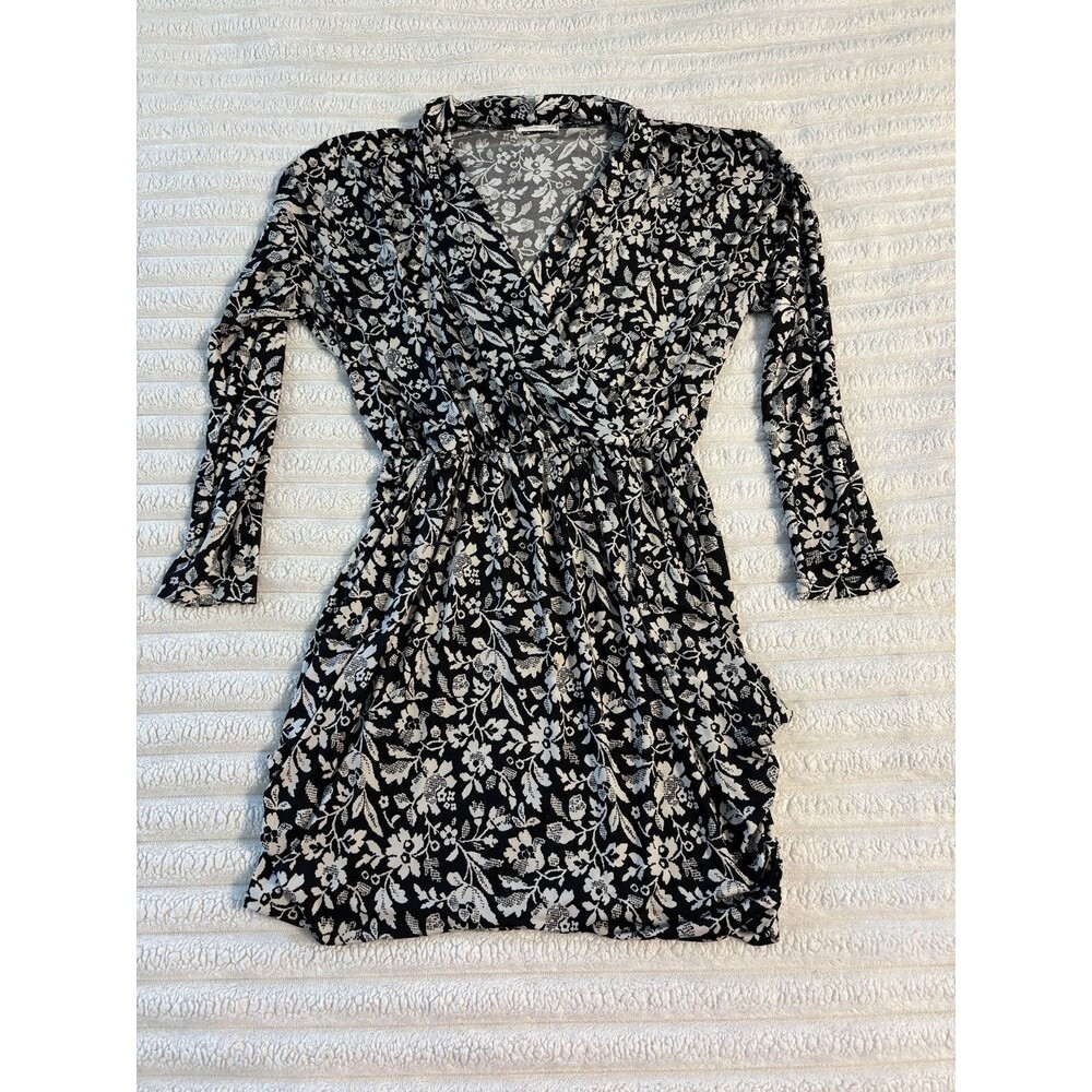 Lime N Chili Black And White Floral Dress Womens Small Business Casual Fitted